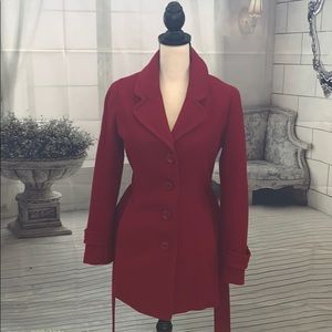 Forever 21 Deep Red Pea Coat